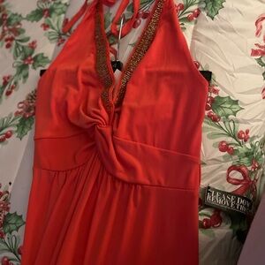 NY Collection Red Maxi Dress
